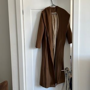 Wool Handmade Coat with Hoddie